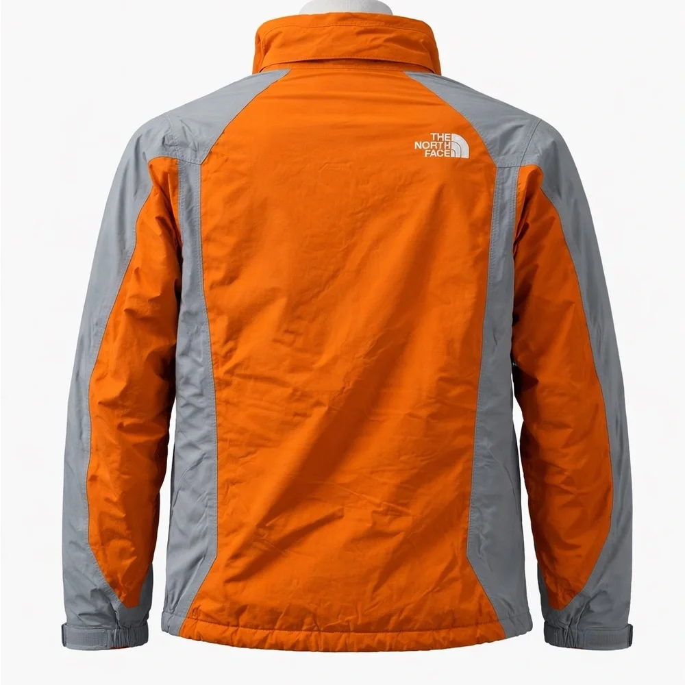 The North Face Men’s HyVent Waterproof Winter Coat Orange Gray Small
